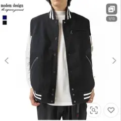 modem design モデムデザイン　スタジャン風 ベスト M ブラック