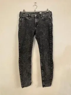 H&M スキニーデニム 36インチ ブラック 黒 レディース ジーンズ