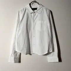美品 シモーネロシャ クロップド丈 長袖 ギャザースリーブ ブラウス 