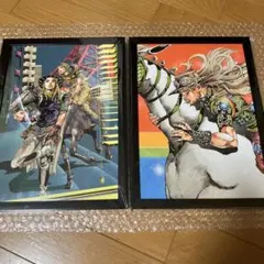 ジョジョの奇妙な冒険 額付きポスター オールスター 歴代ボス 2枚