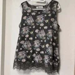 SUPER HAKKA 花柄タンクトップ レース裾のサムネイル