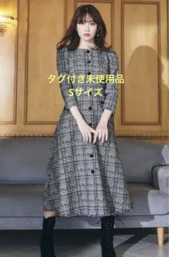 ワンピース Her lip to Classic Tweed Midi Dress Her lip to】Classic Tweed Midi Dress