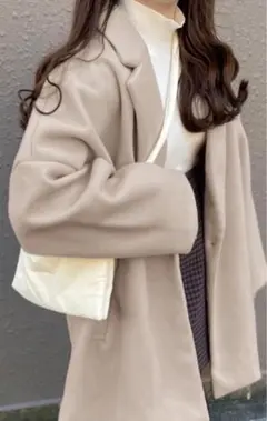 GRL ルーズテラードコート　アイボリー　サイズF