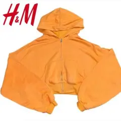 H&M クロップド丈　パーカー　ドルマンスリーブ