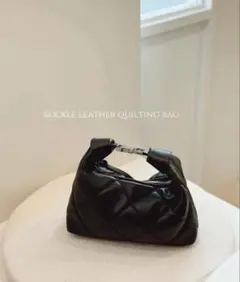 キルティングレザーショルダーバッグ