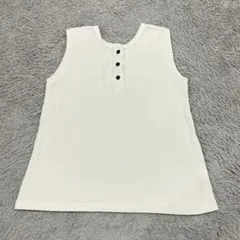アイボリー タンクトップ　2way インナー　白　レディス