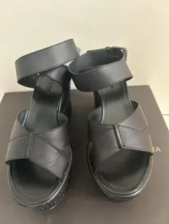 BOTTEGA VENETA ウェッジソール サンダル ブラック