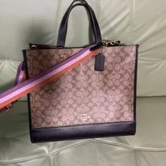 コーチ デンプシー トート 40 ブロックド シグネチャー トートバッグ