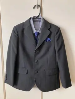 ダークグレー ストライプ スーツセット