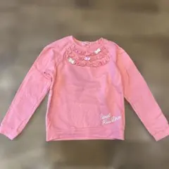 べべ Kiss Drop ピンク フリルトレーナー130センチ