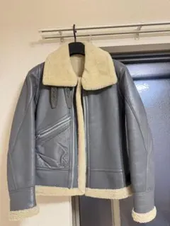 ムートン ライダースジャケット グレー サイズ2のサムネイル