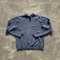 【90s L.L.Bean コットンニット ネイビー　入手困難カラー】のサムネイル