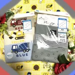 【新品】男の子肌着ロンパース90㎝7枚　働く車・恐竜柄　綿100% カッコいい