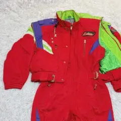 希少✨エレッセ スキーウェア 上下セット Lサイズ 昭和レトロ Ellesse
