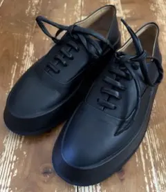 JIL SANDER 黒レザー 厚底スニーカー　サイズ　38のサムネイル