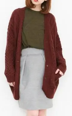 1807　美品 　K.B.F　アーバンリサーチ　ケーブル　ニット　カーディガン