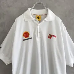 90s Ferrari ポロシャツ 昭和シェル石油Bridgestone XLのサムネイル