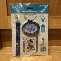d*m様 東京ディズニーシー 25周年　ジュビリーバッジセット　バケパ限定 ジュビリーバッジセット 東京ディズニー 25周年 バケパ特典① - メルカリ