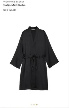 Victoria's Secret Satin Midi Robe ブラック