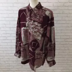 ★9.30 h124 VOXSON 長袖シャツ 総柄