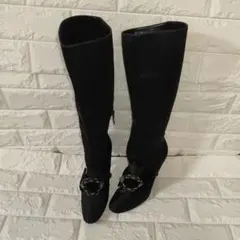 イタリア製 CASADEI カサデイ ビジューモチーフ ナイロン ブーツ 37