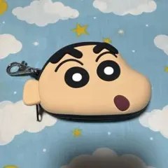 クレヨンしんちゃん シリコンフェイスポーチ コインケース ポーチ キーホルダーと