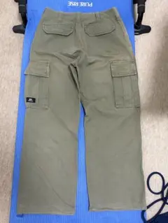OY★UNBALANCE CARGO POCKET RIP PANTS-KHAK
