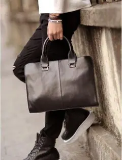 お値下げ☆新品・未使用☆ レザーバッグ ビジネスバッグ A4 就活鞄 ショルダー