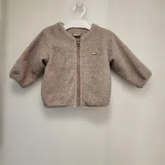 petit main ベージュ フリースアウター 80