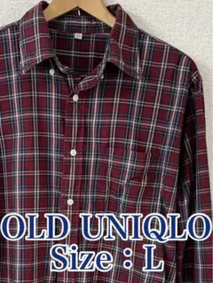OLD UNIQLO ネルシャツ　フランネル　チェック柄　00s archive