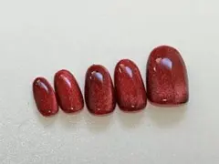 マグネット レッドネイルチップ
