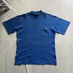 old lacoste /モックネック ポケT 短丈 ブルー ラコステ