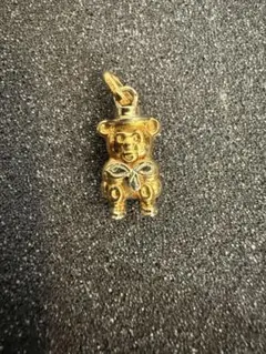 クマのチャーム ネックレス 18KT ITALY刻印