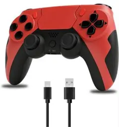 ゲームパッド PC ゲーム コントローラー レッド