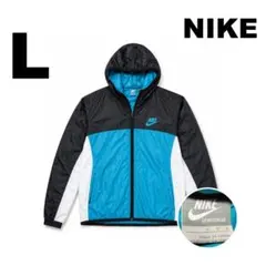 Nike ナイロンジャケット フード付き 黒/青/白