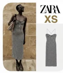 ZARA xsサイズ フィットミディシャツワンピース ザラ デニム シャツ