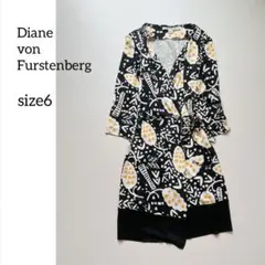 美品　Diane von Furstenberg　シルク　ラップワンピース　6