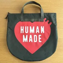 【美品】HUMAN MADE ヘルメットバッグ カーキ ハートロゴ トートバッグのサムネイル