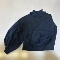 グレイル フリルネック ボリューム袖 ブラウス ブラック