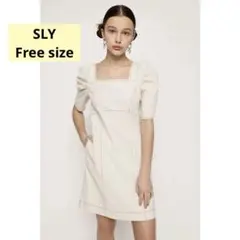 SLY TUCK SLEEVE ショートワンピース　パフスリーブ　ミニワンピース