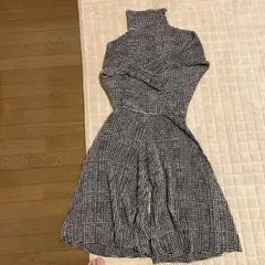 スペッチオ タートルネック チェック柄 パンツセットアップ サイズフリー