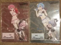 コミックアライブ付録　リゼロ　ラム　レム アクリルスタンド　キーホルダー　4点