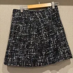 ツイードスパンコールミニスカート