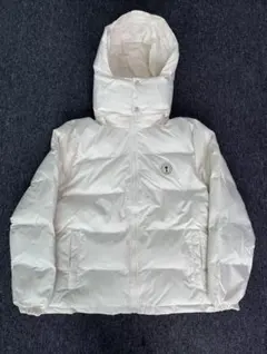 男女兼用 TRAPSTAR フード付きホワイトダウンジャケット