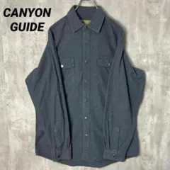 T-2261 CANYON GUIDE ネルシャツ 無地 長袖 チャコール L