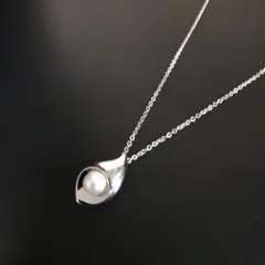 TASAKIシルバーパールペンダントネックレス（約40cm）