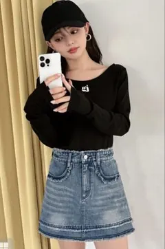 GRL インパン裏地付き デニムミニスカート