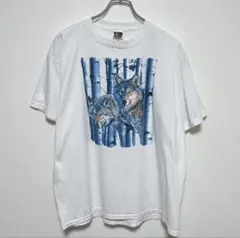 FRUIT OF THE LOOM 半袖Tシャツ アニマルプリント オオカミ