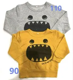 モンスター顔プリント トレーナー 2点セット