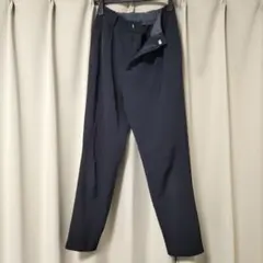 ネイビー スラックス ウエストゴム